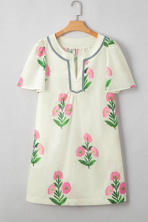 Floral Print Mini Dress