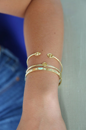 shield bangle bracelet