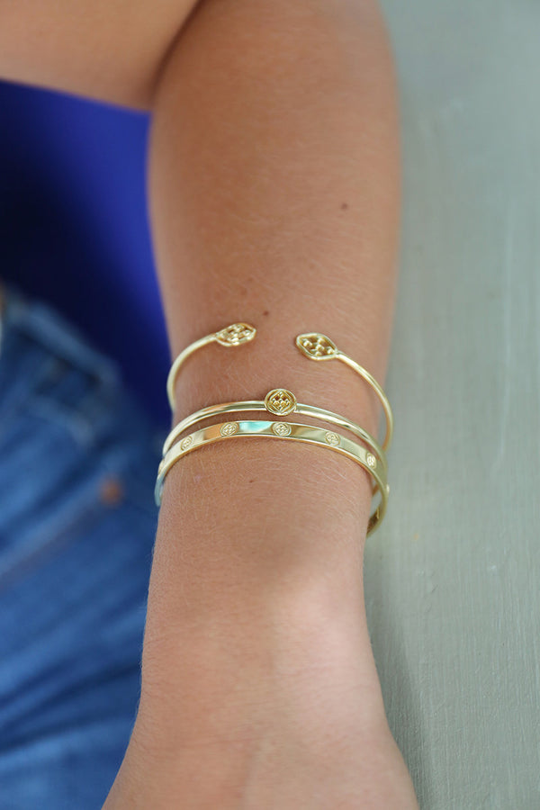 shield bangle bracelet