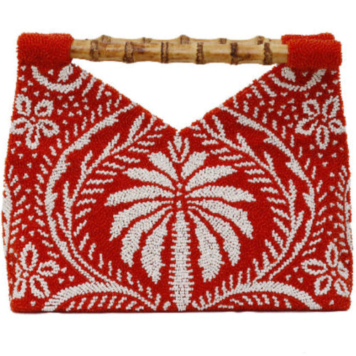 Orange Beaded with Bamboo handles