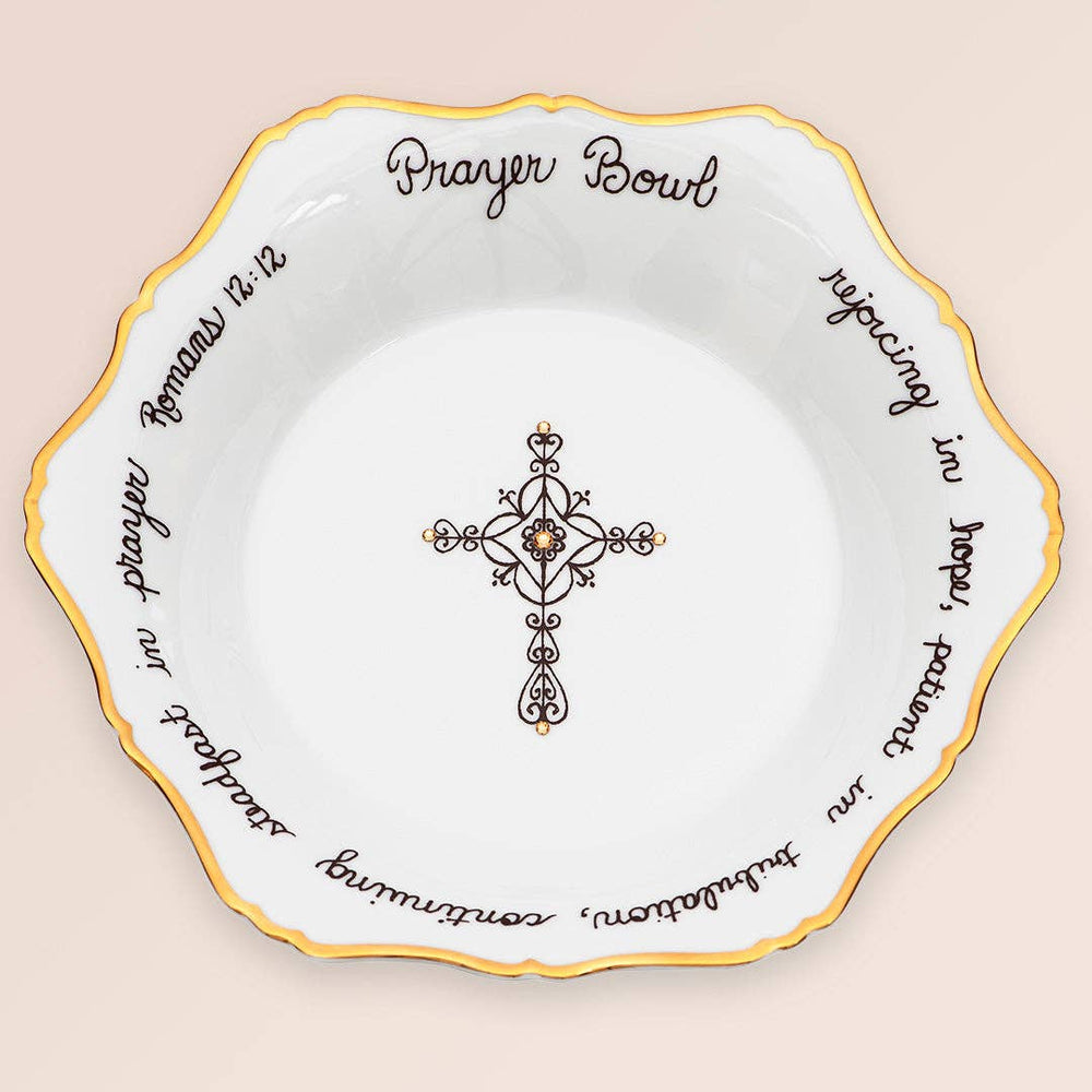 Elegant Porcelain PrayerBowl - The Celeste