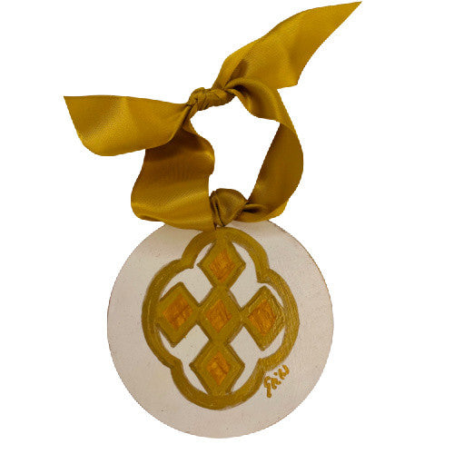 Shield of Faith Ornament with Satin Ribbon