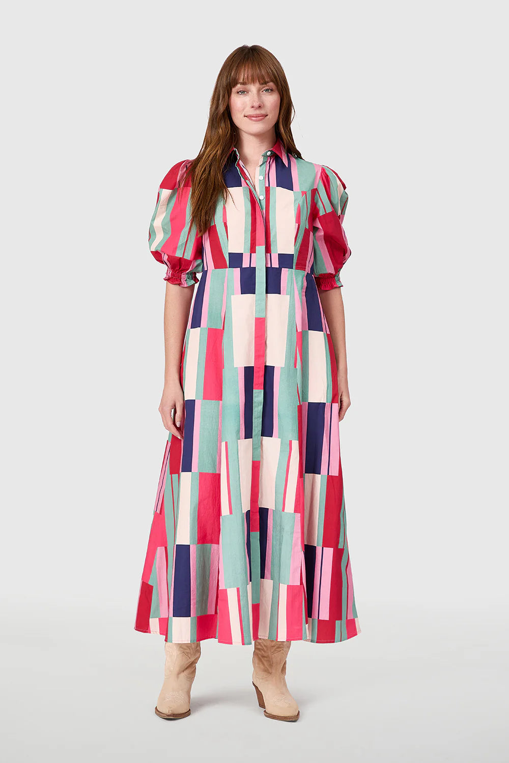 Rosie Shirtdress - Woodland Stripes