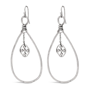 oval dangle shield earring