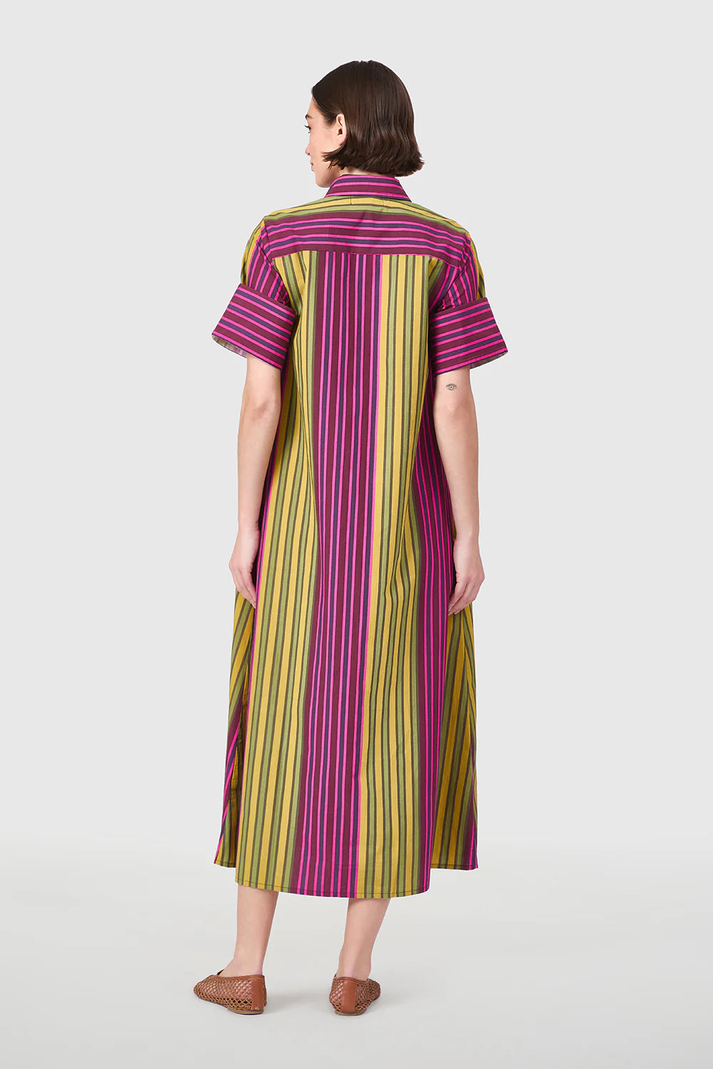 Gibbons Dress - Wildberry Stripes