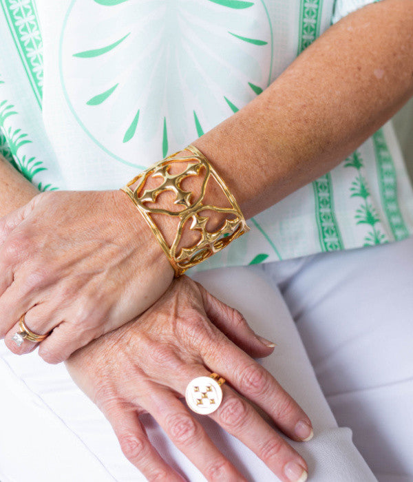 large cuff shield bracelet