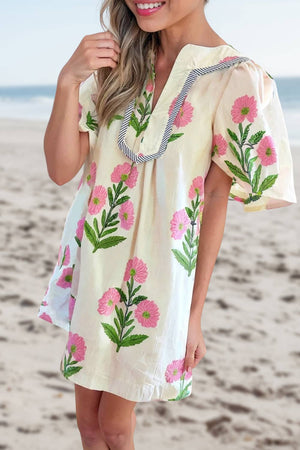 Floral Print Mini Dress