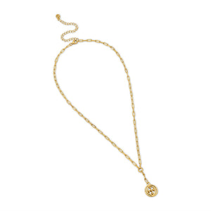 medallion paperclip lariat