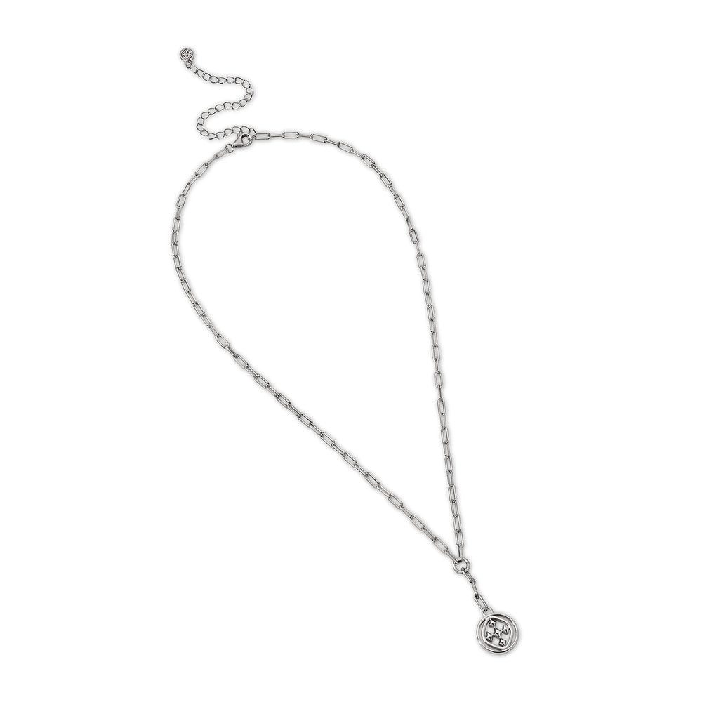 medallion paperclip lariat