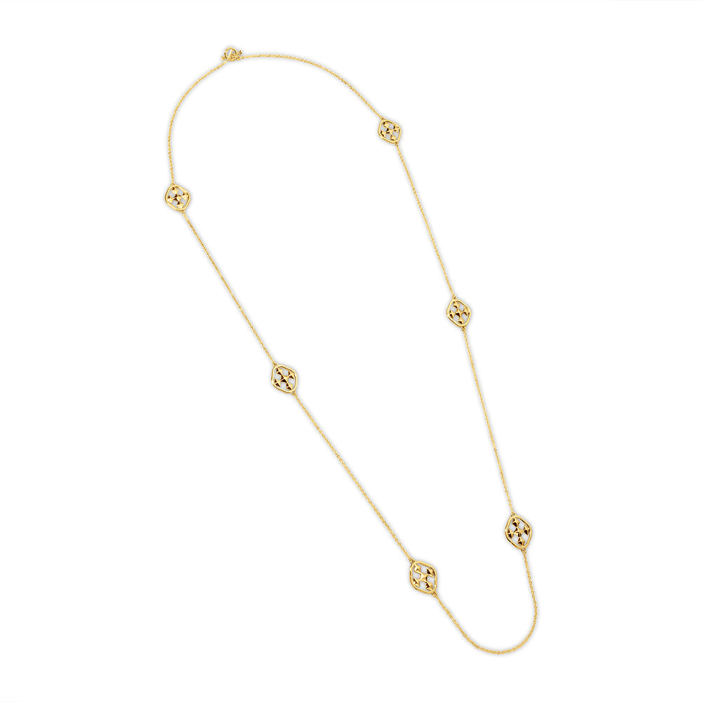 long link shield necklace