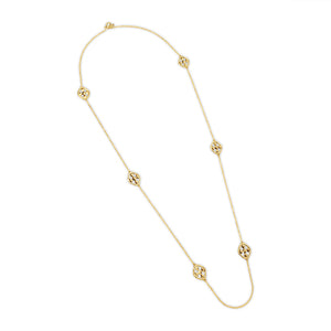 long link shield necklace