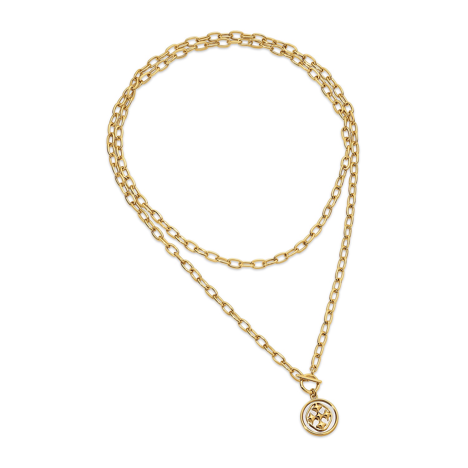 The Elongated Mixed Metal Paperclip Necklace