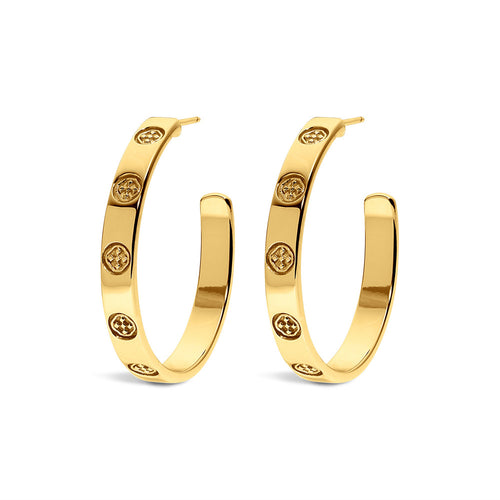 shield embossed earrings