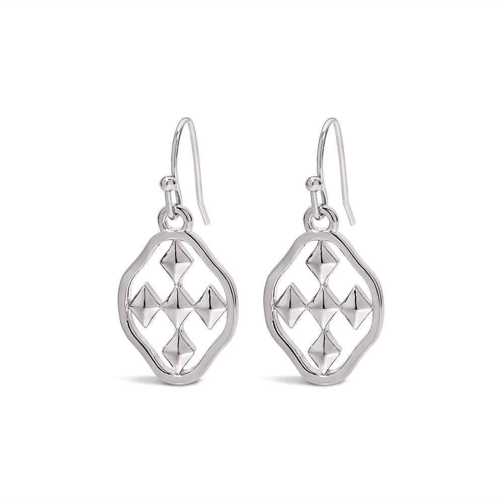 small dangle shield earrings