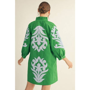 Floral Applique Shift Dress