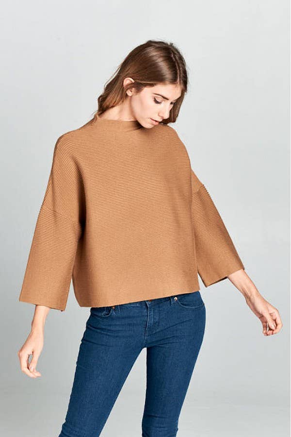 NOT YOUR CASUAL TOP CAMEL