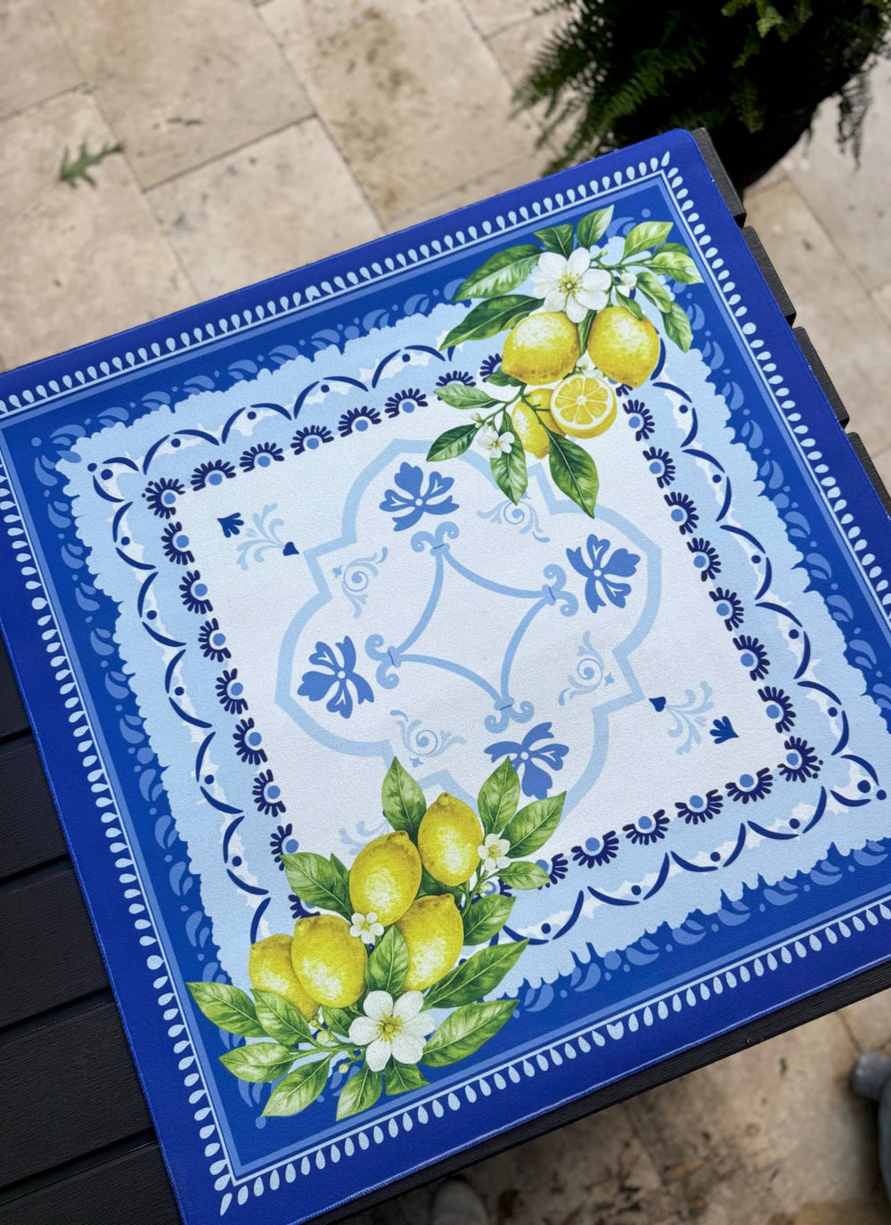 Amalfi Coast Mahjong Mat | Lemon Italy Mediterranean