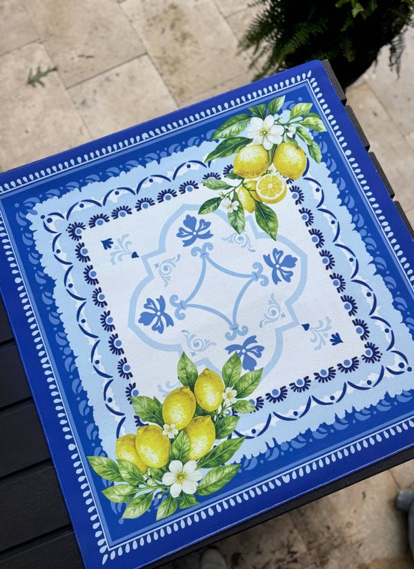Amalfi Coast Mahjong Mat | Lemon Italy Mediterranean