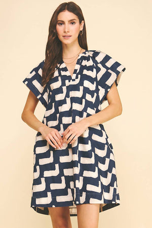 Geometric Print Tunic Dress