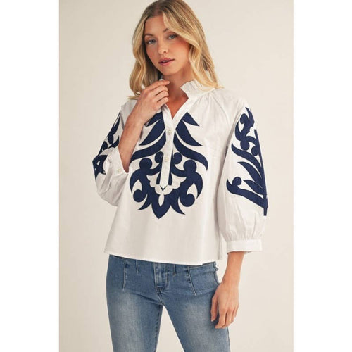 Baroque Applique Detail Top