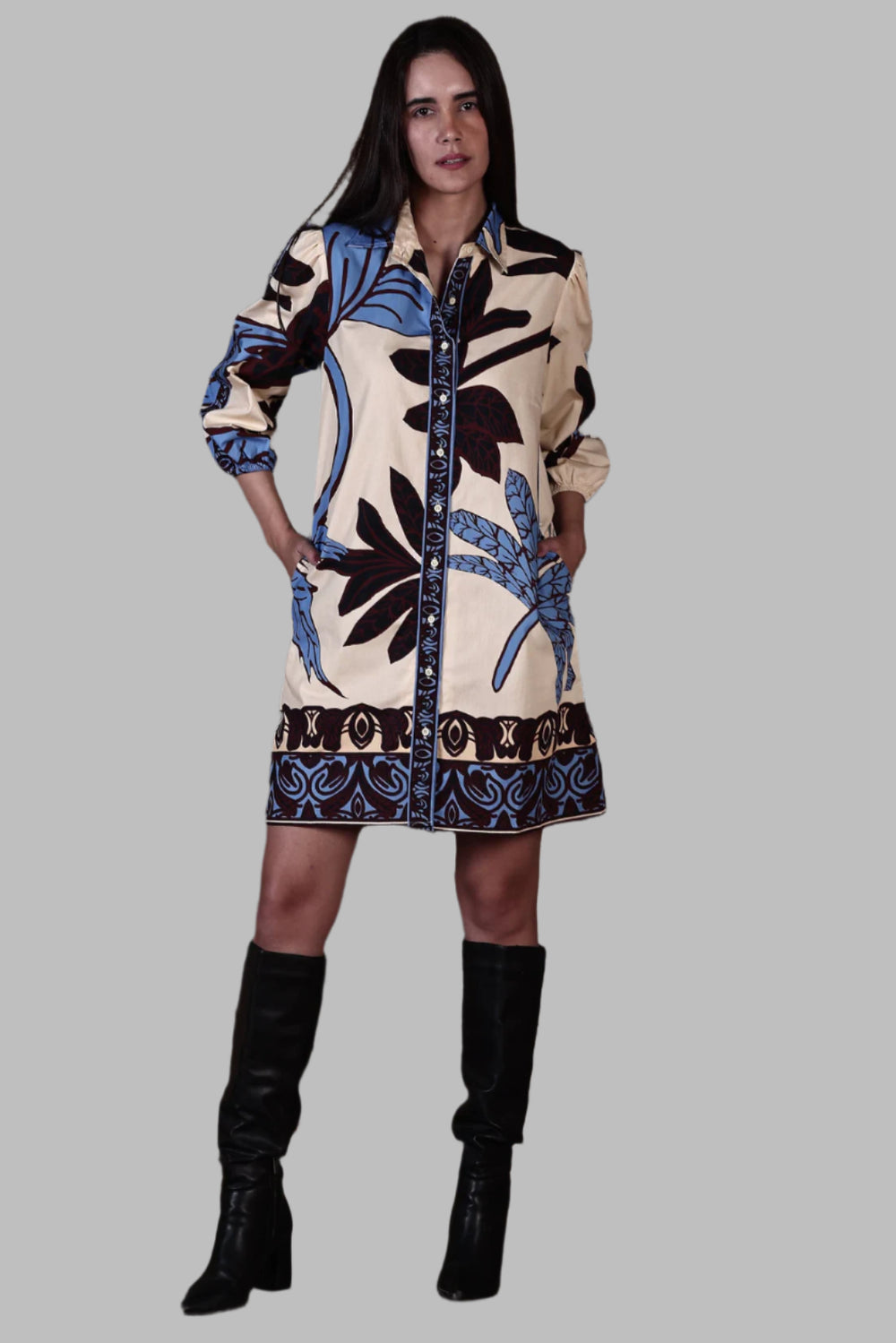 Ava Dress- Majestic Leaves