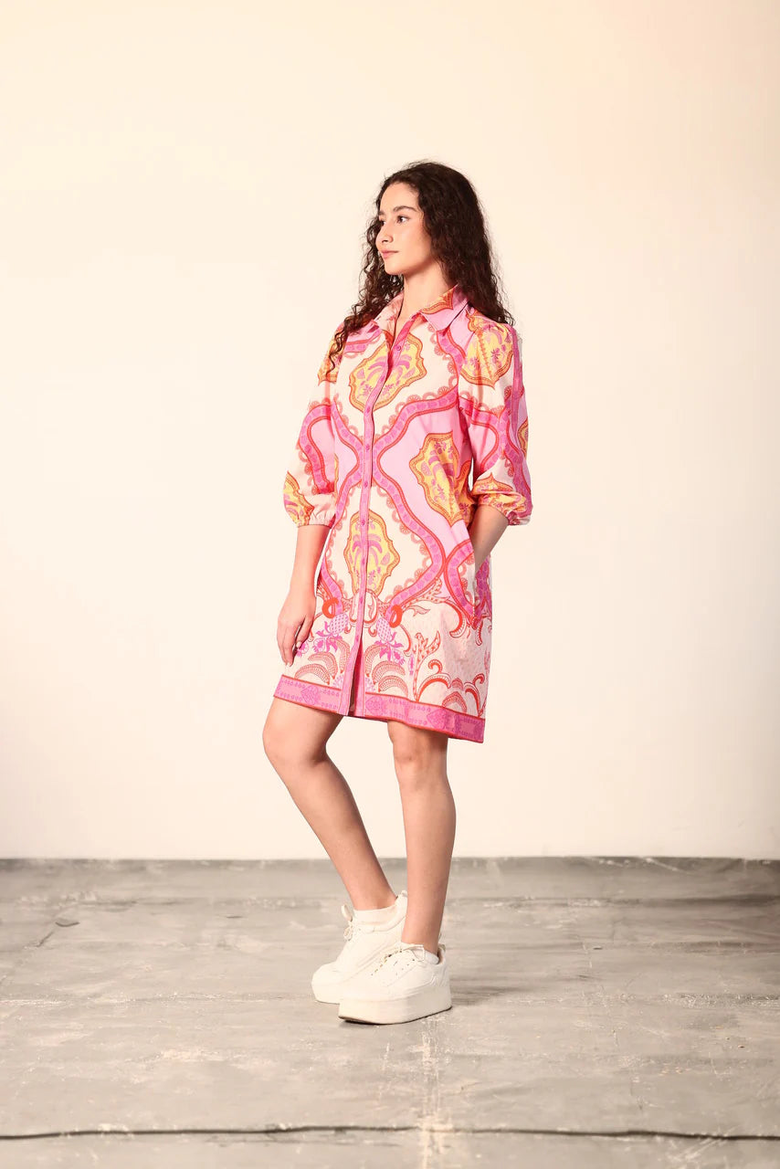 Ava Dress - Palm Mirage
