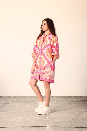 Ava Dress - Palm Mirage
