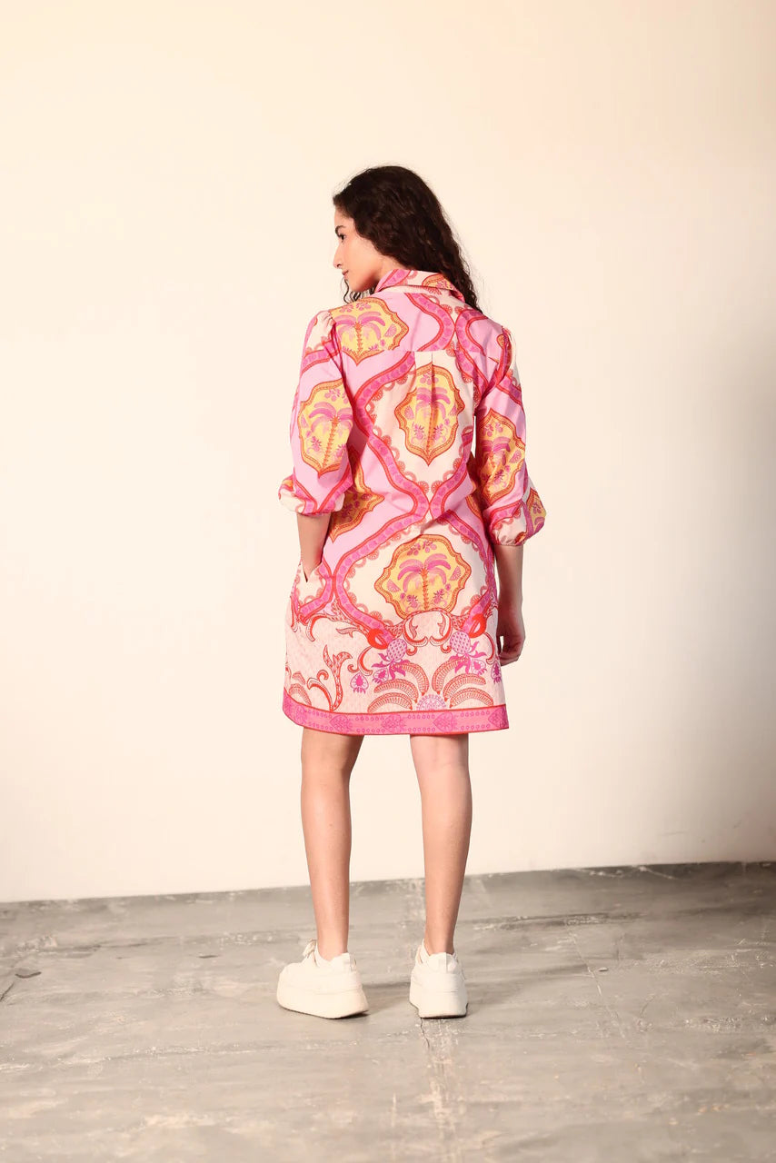 Ava Dress - Palm Mirage
