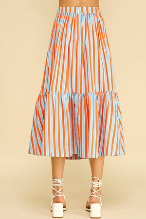 Multi Color Striped Skirt