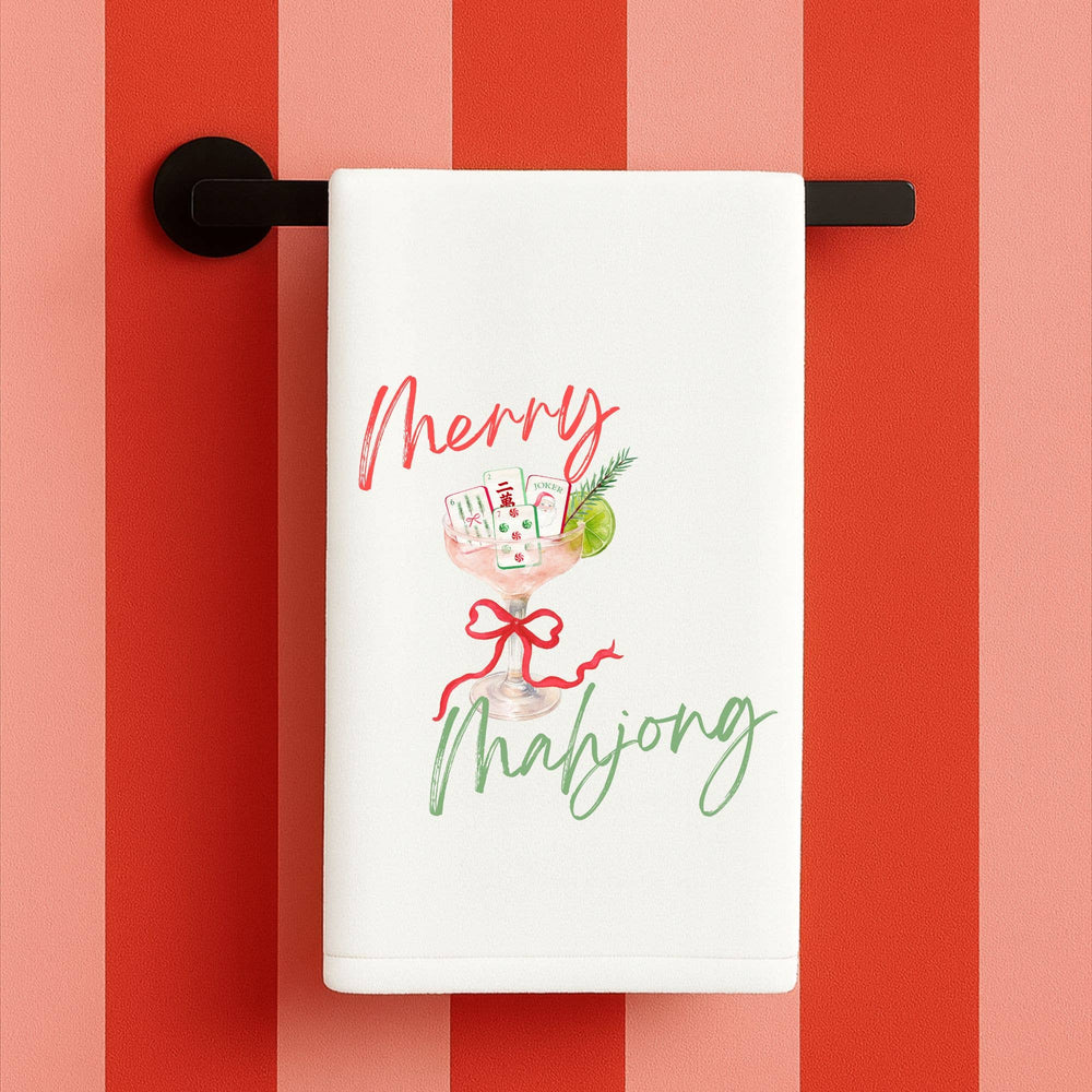 Mahjong Christmas Towel