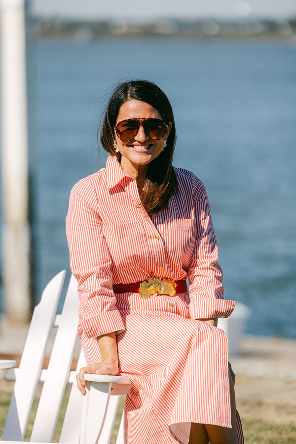 Harper Dress - Red Stripe