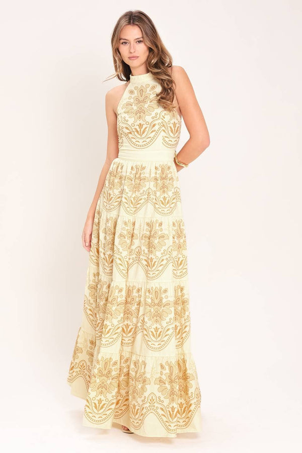 Printed Woven Maxi Dress