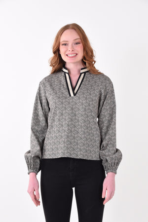 Lolli Top - Black Tonal Monogram