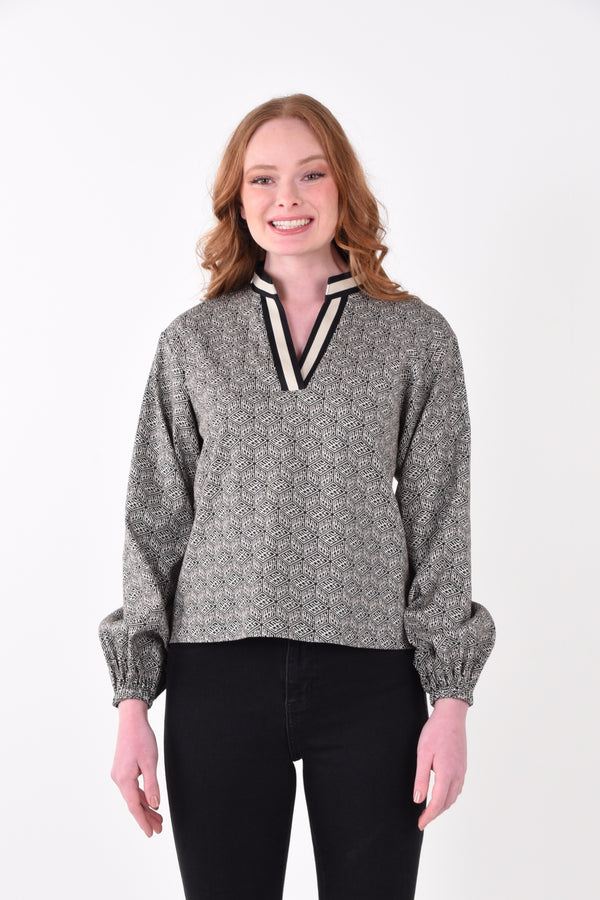 Lolli Top - Black Tonal Monogram