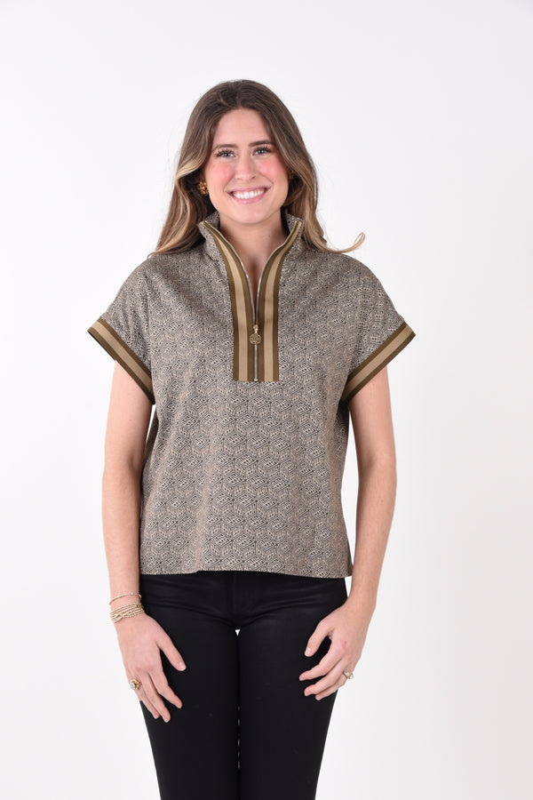 Poppy Pullover - Green Tonal Monogram