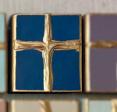 4x4 Gold Cross Art