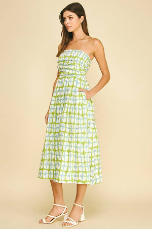 Geometric Print Midi Dress