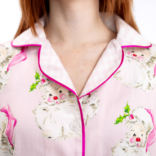 Jolly Santa Luxe Sateen Full Pajama Set