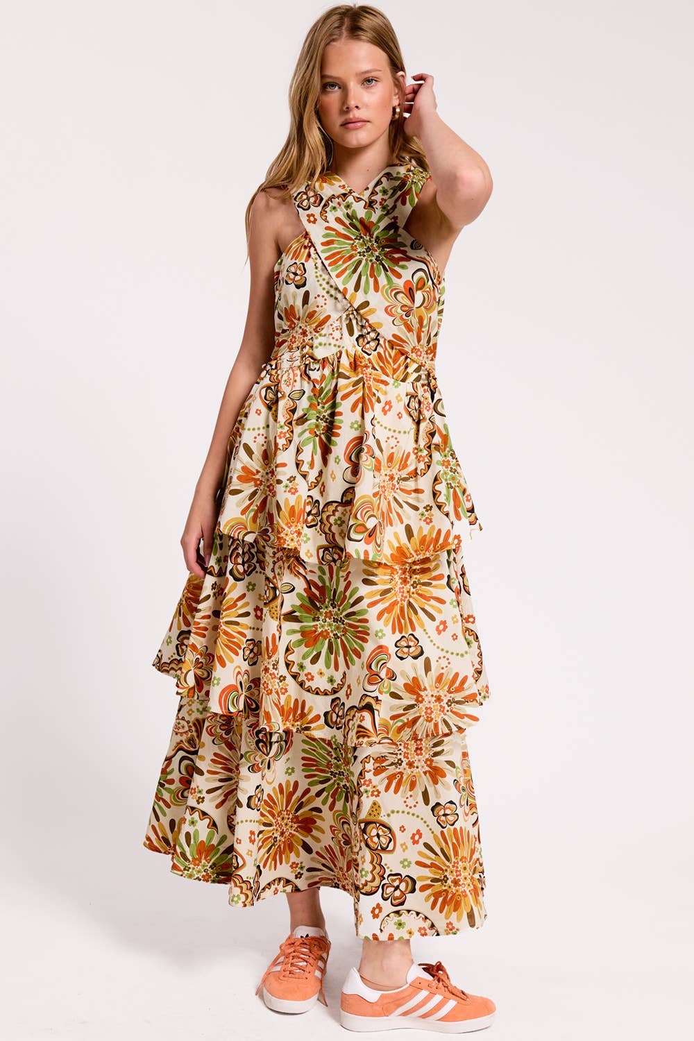 Savanna Tiered Halter Dress