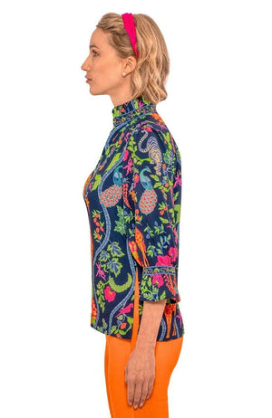 Ruffleneck Tunic - Jungle Symphony