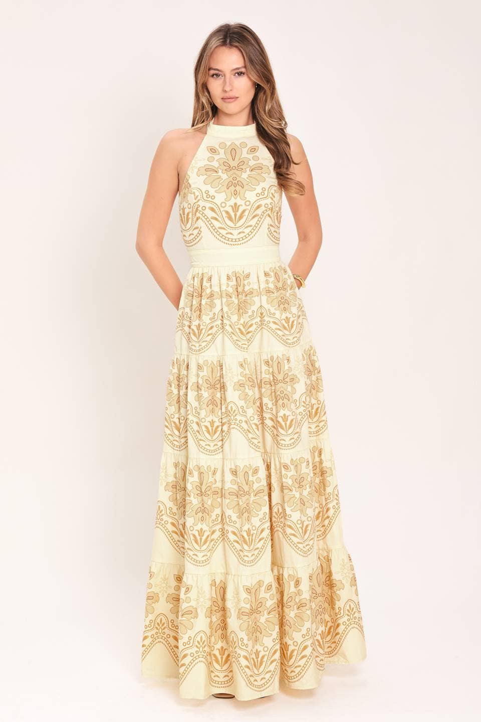 Printed Woven Maxi Dress