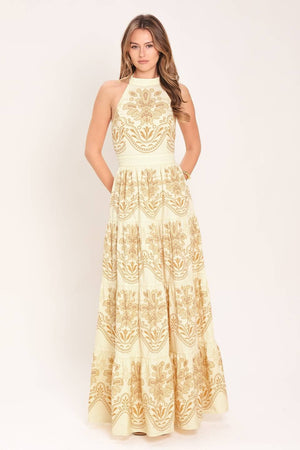 Printed Woven Maxi Dress