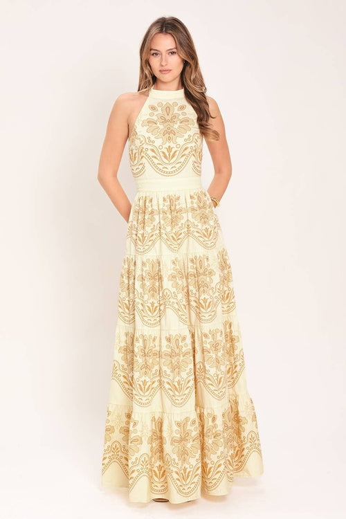 Printed Woven Maxi Dress