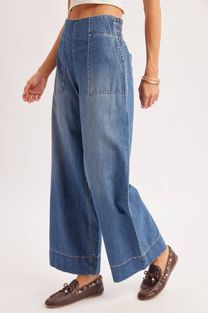 Wide Leg Denim Jeans