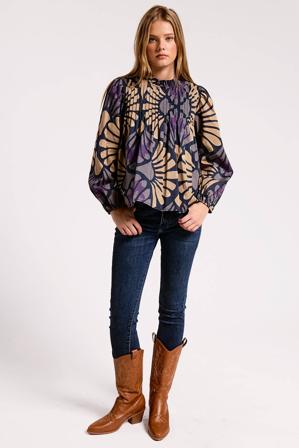 Vintage Botanica Long Sleeve Blouse
