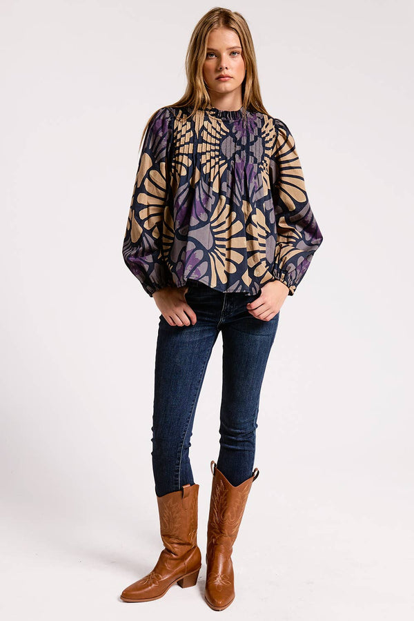 Vintage Botanica Long Sleeve Blouse