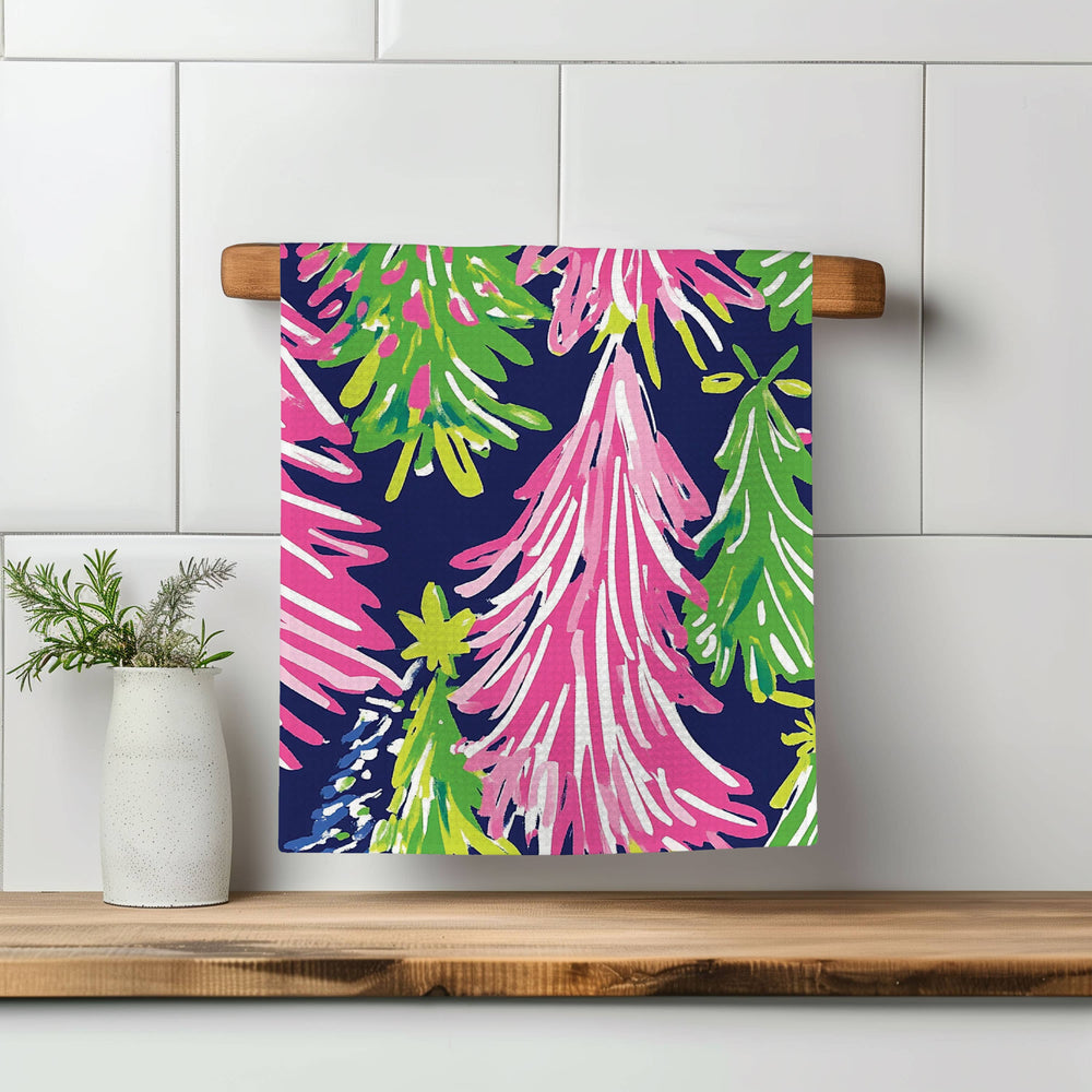 Preppy Chinoiserie Christmas Kitchen Towel