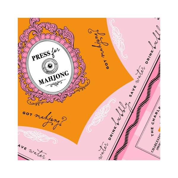 'Press for Mahjong' Mat | Champagne & Mahj Collection