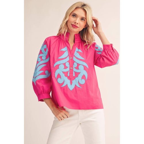 Baroque applique detail top
