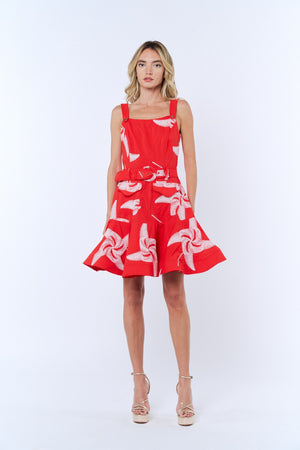 Alivia Embroidered Pinwheel Mini Dress